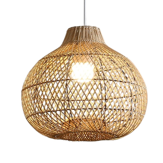 Batcheller Ball Bamboo Rattan Pendant Light