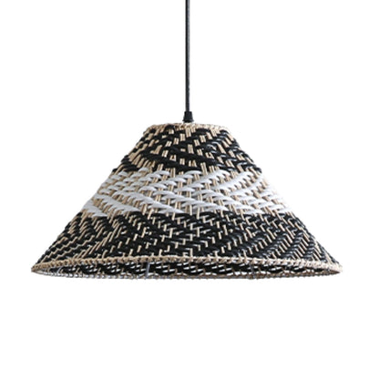 Twirlanda Cone Wicker Rattan Pendant Light
