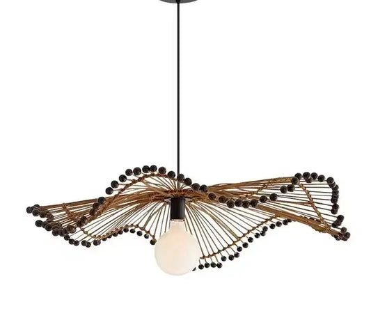 Arteriors Waverly Brown Rattan Pendant Light