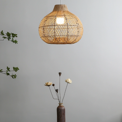 Batcheller Ball Bamboo Rattan Pendant Light