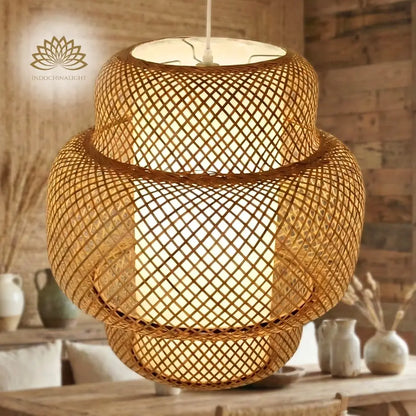 Enakshi Abstract Bamboo Pendant Light
