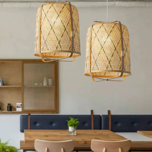 Rcidos Bamboo Wicker Pendant Light