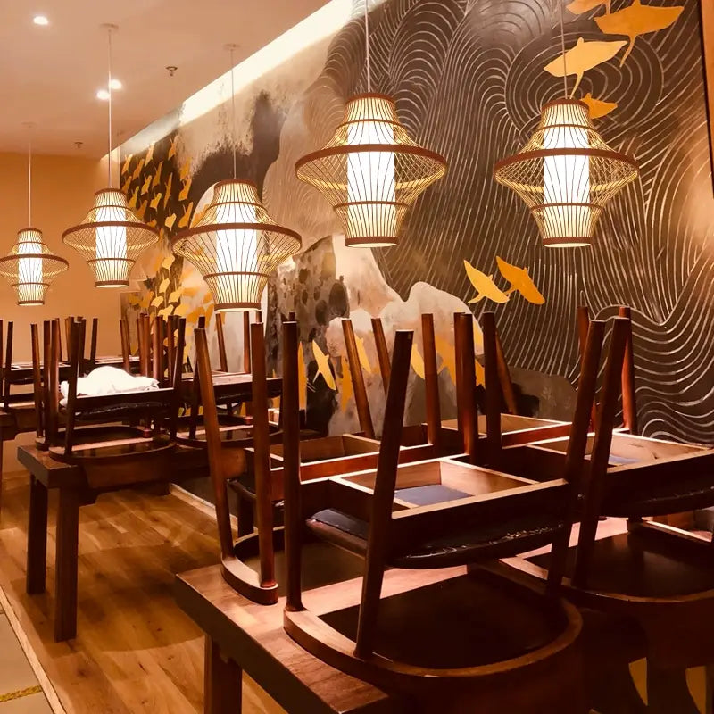 Solaya Handwoven Bamboo Pendant Light