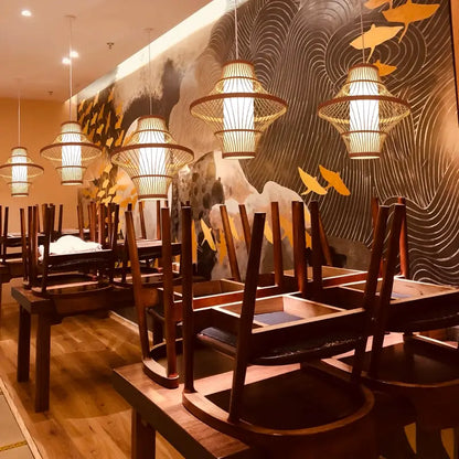 Solaya Handwoven Bamboo Pendant Light