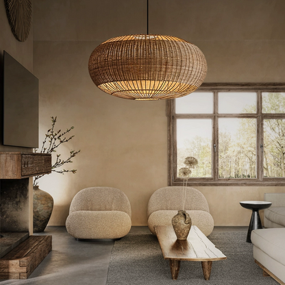 Isobella Ball Rattan Pendant Light