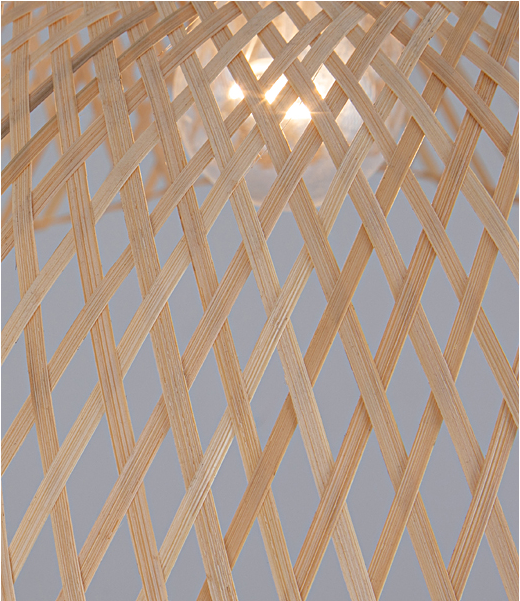 Chenkui Scallop Woven Bamboo Pendant Light