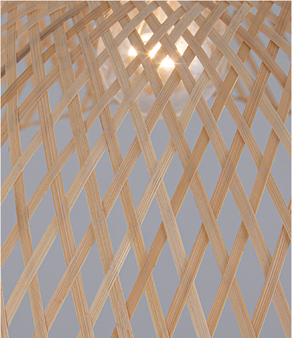 Chenkui Scallop Woven Bamboo Pendant Light