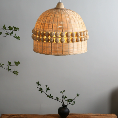 Gaudio Dome Wicker Bamboo Pendant Light