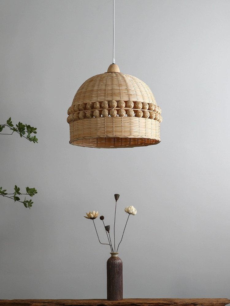 Gaudio Dome Wicker Bamboo Pendant Light
