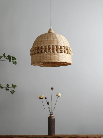 Gaudio Dome Wicker Bamboo Pendant Light