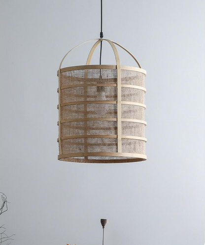 Totary Cylinder Bamboo Pendant Light