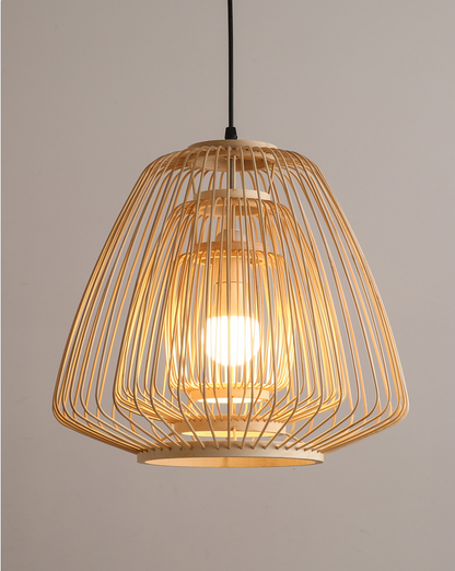 Plura Abstract Bamboo Pendant Light For Dining Room
