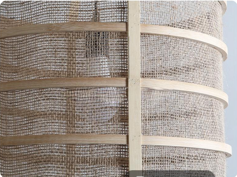 Totary Cylinder Bamboo Pendant Light