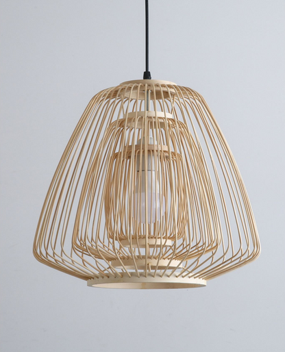 Plura Abstract Bamboo Pendant Light For Dining Room
