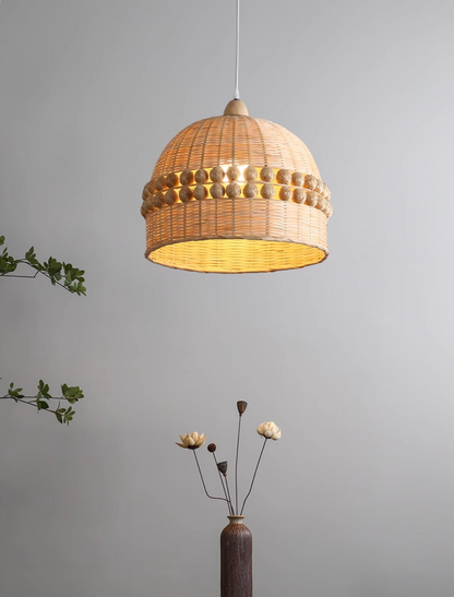 Gaudio Dome Wicker Bamboo Pendant Light
