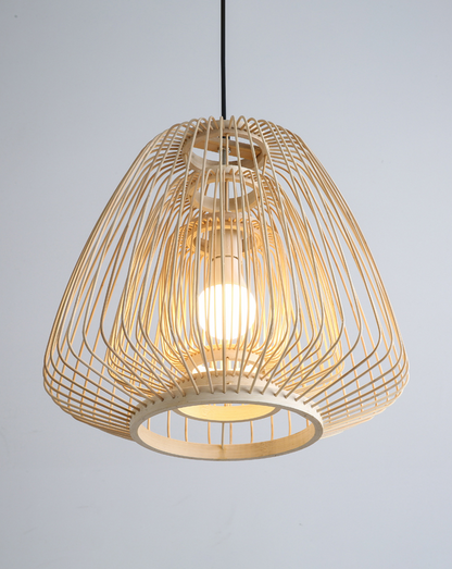 Plura Abstract Bamboo Pendant Light For Dining Room