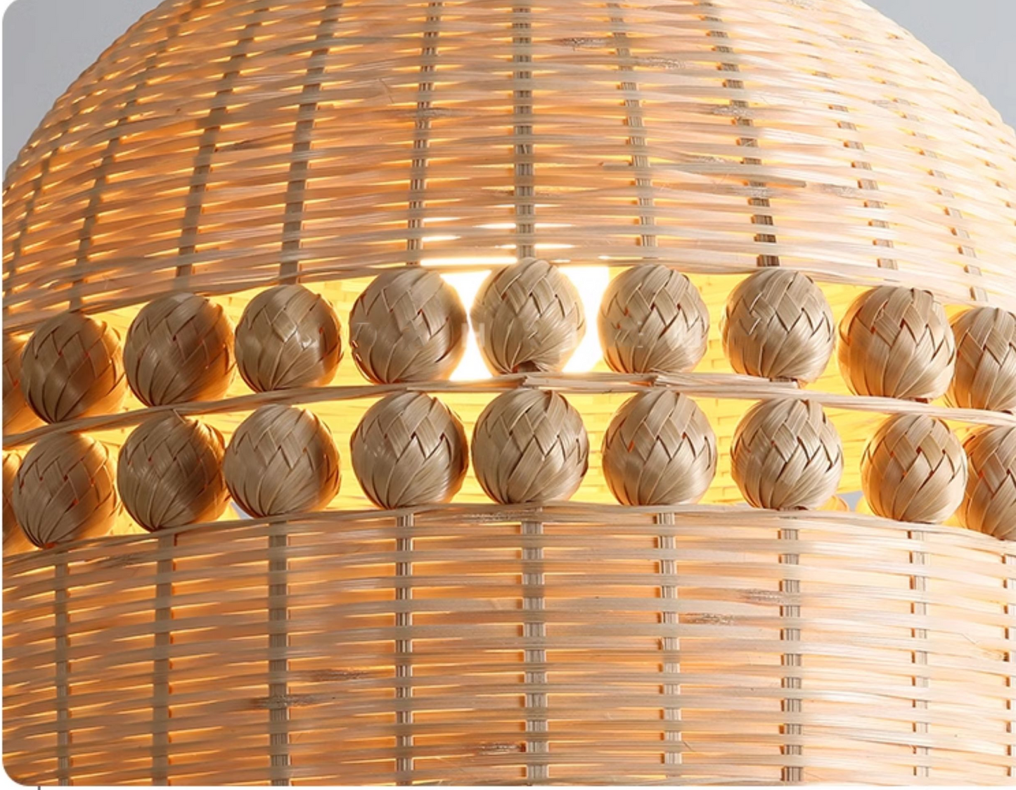 Gaudio Dome Wicker Bamboo Pendant Light