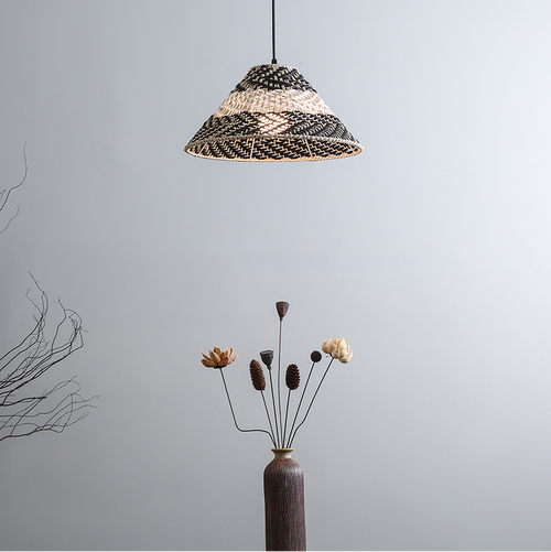 Twirlanda Cone Wicker Rattan Pendant Light