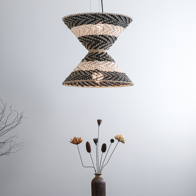 Hourstria Wicker Rattan Pendant Light